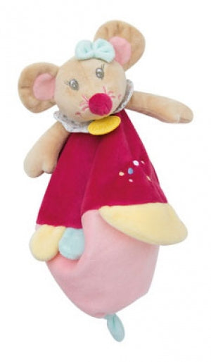 Doudou souris Rosie plat rose - Rosie & Marceau - BN0261 Baby'Nat