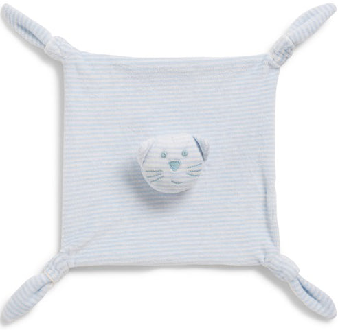 Doudou chat plat bleu rayé blanc - Monoprix