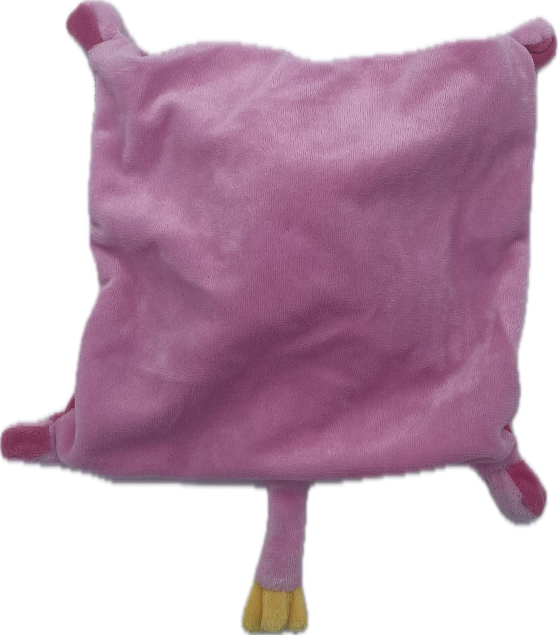 Doudou girafe plat rose - Pommette