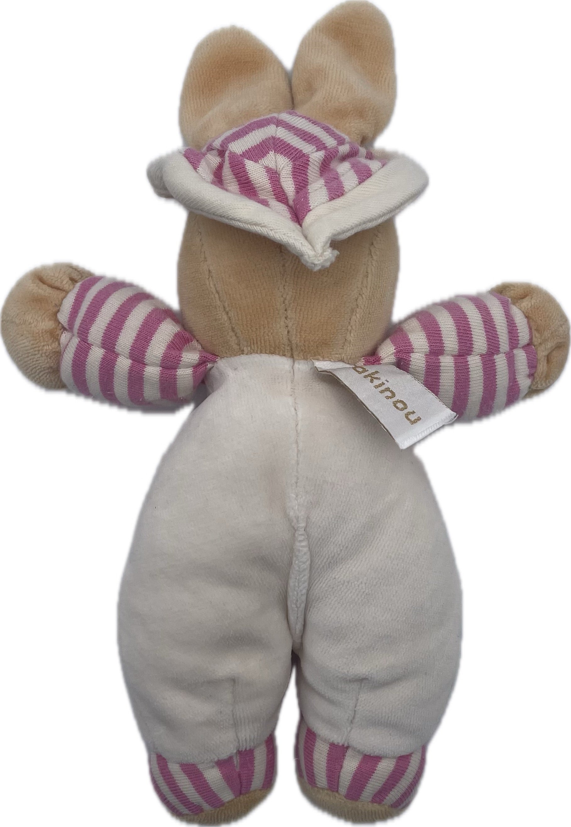 Peluche lapin rose - Takinou - 27 cm