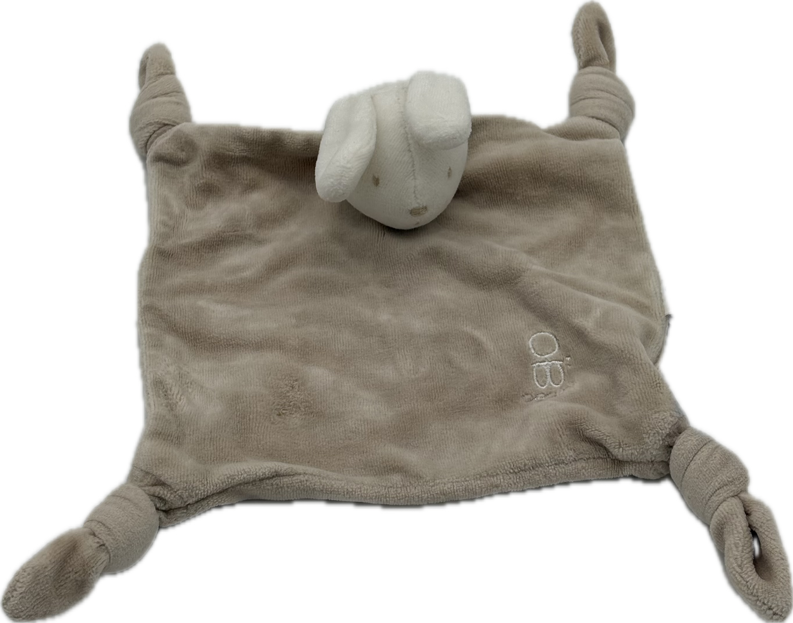 Doudou lapin plat marron - Obaibi