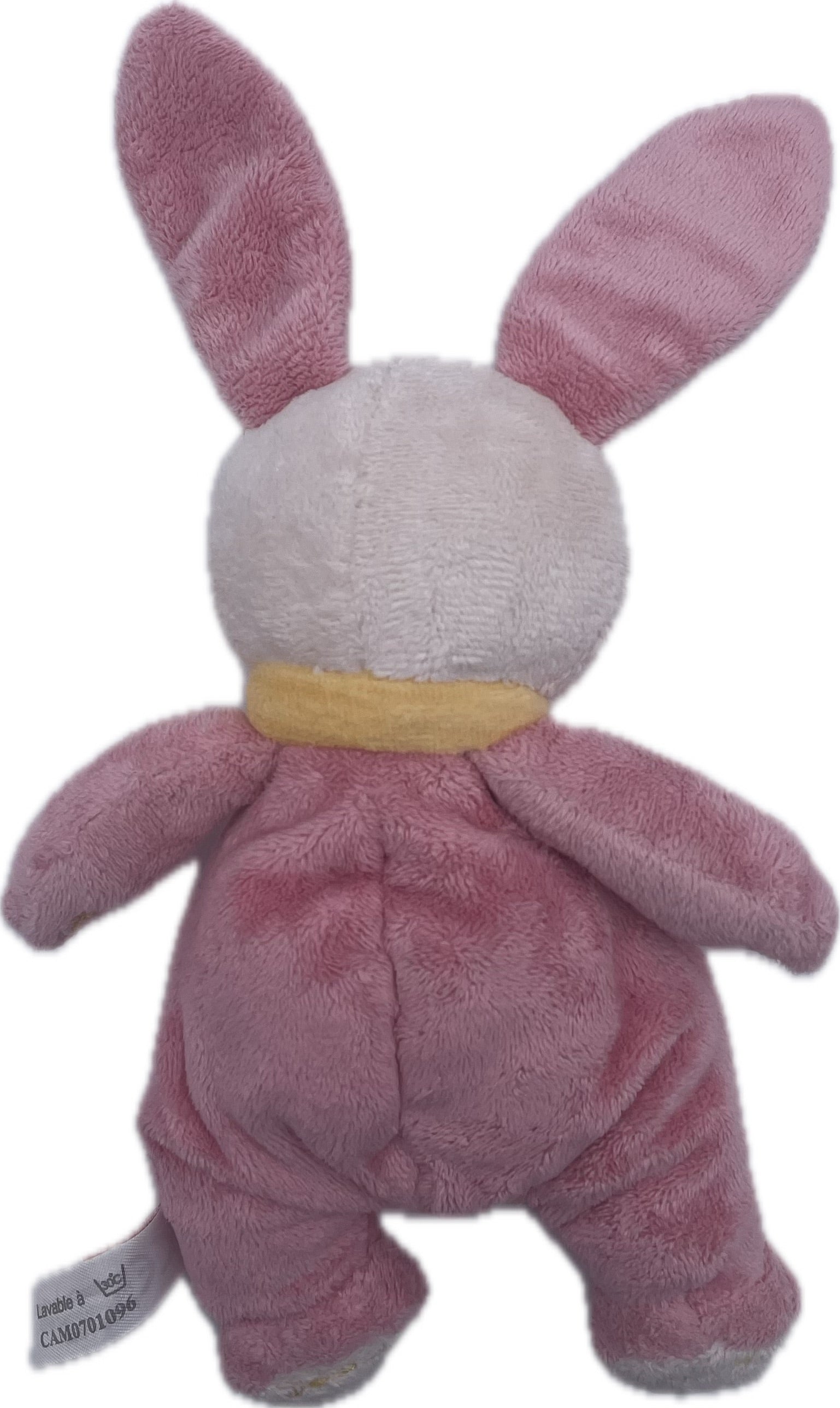 Peluche lapin rose motif cœur - Tex Baby