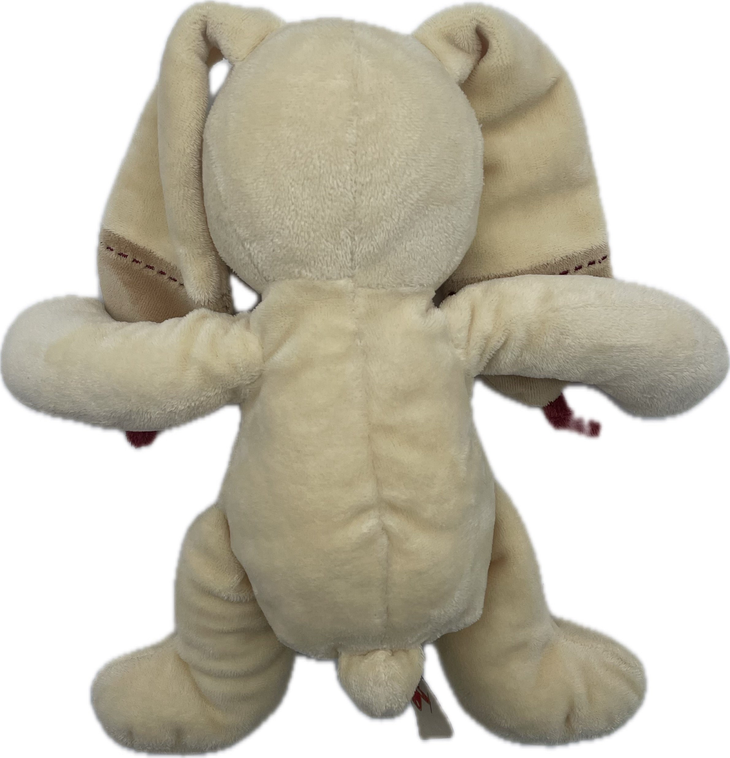 Peluche lapin beige marron bordeaux - Nicotoy