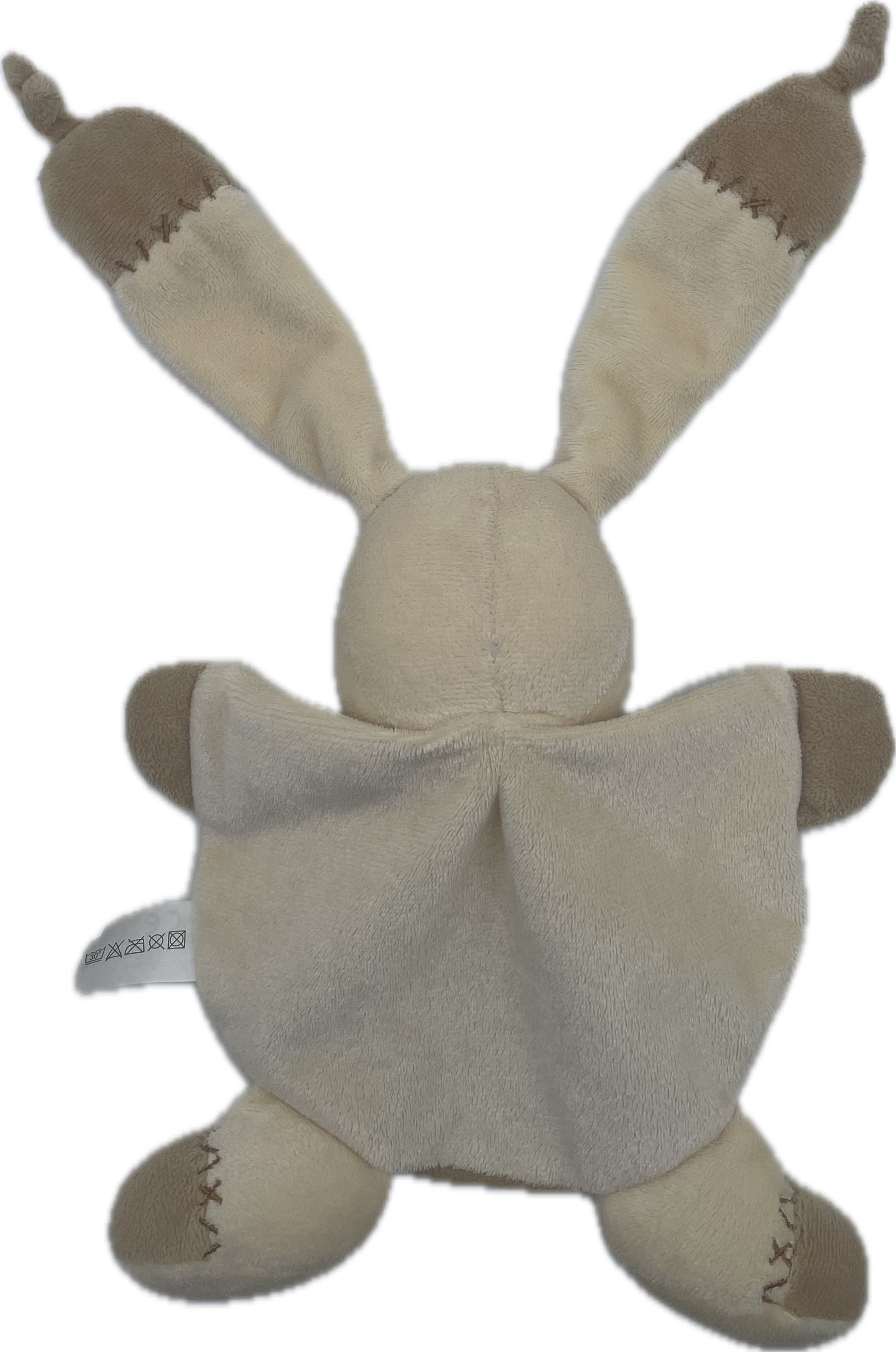 Doudou lapin plat marron beige - Nicotoy