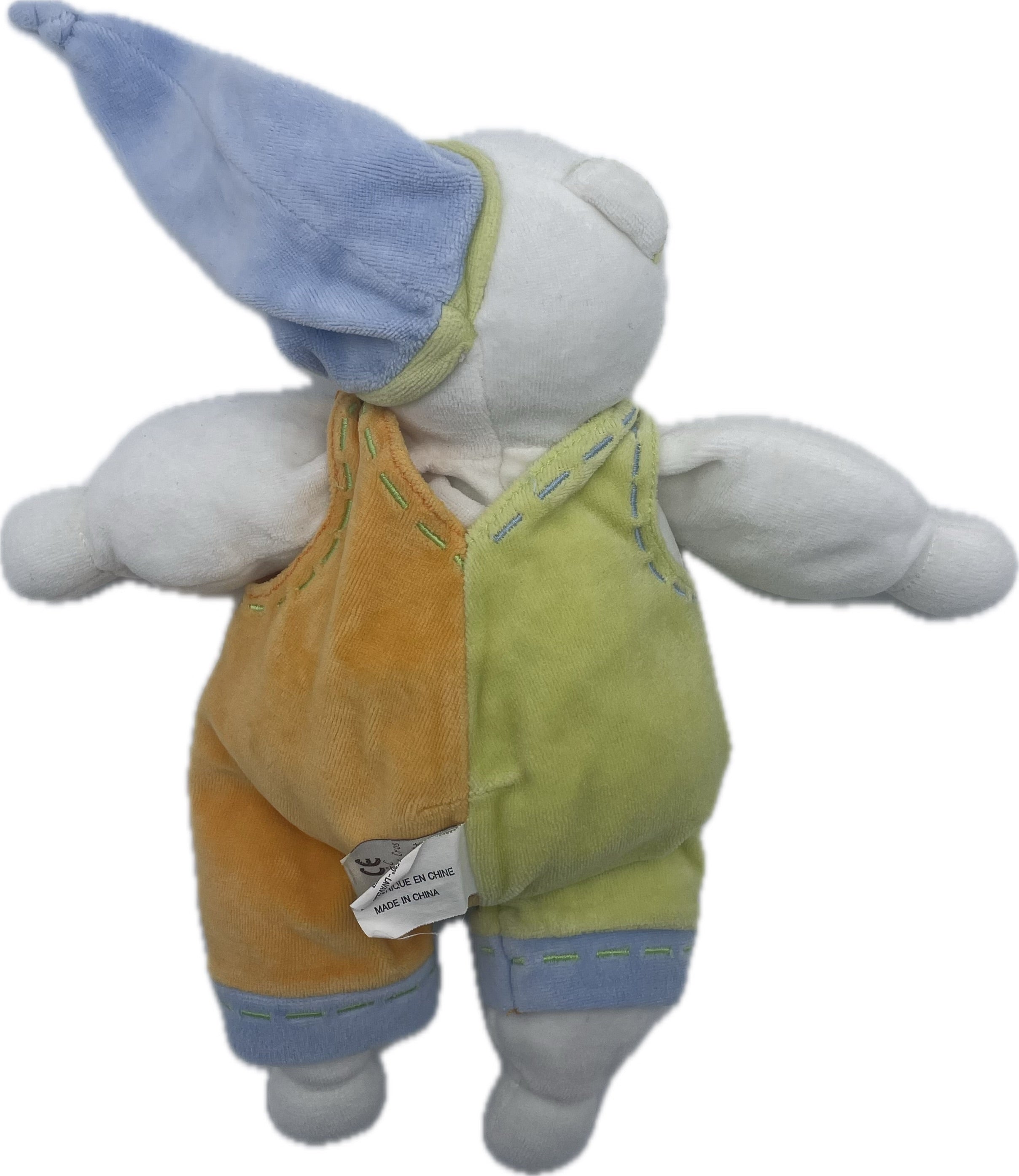 Peluche ours vert orange bleu - Doudou et Compagnie - 32 cm