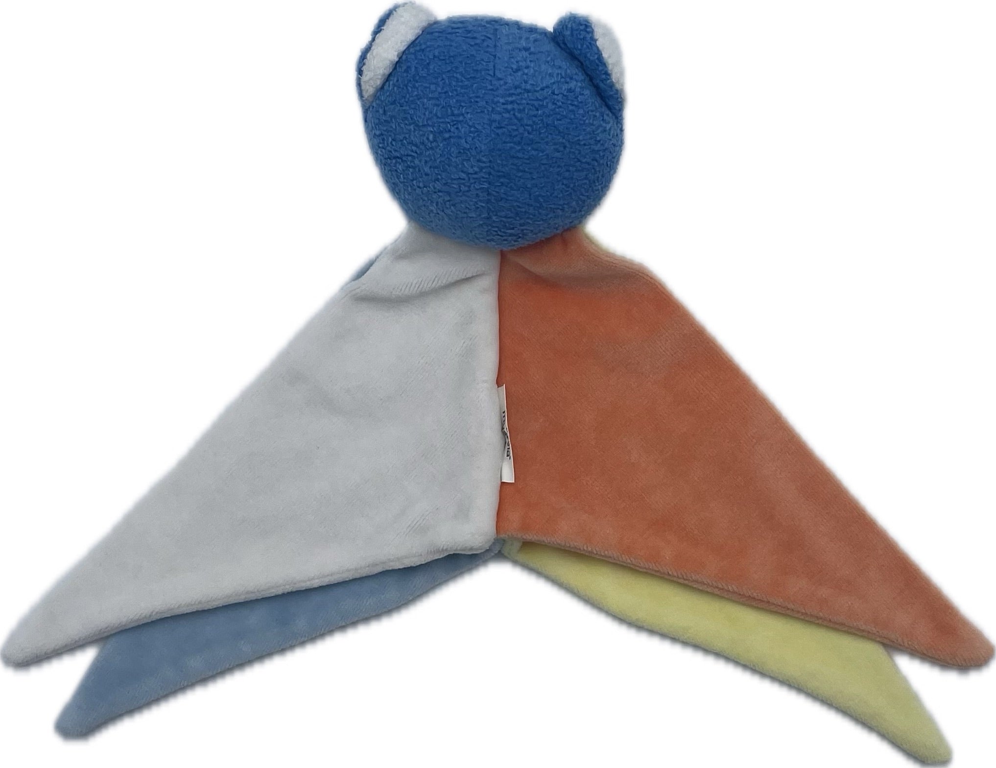 Doudou ours plat multicolore - Mustela