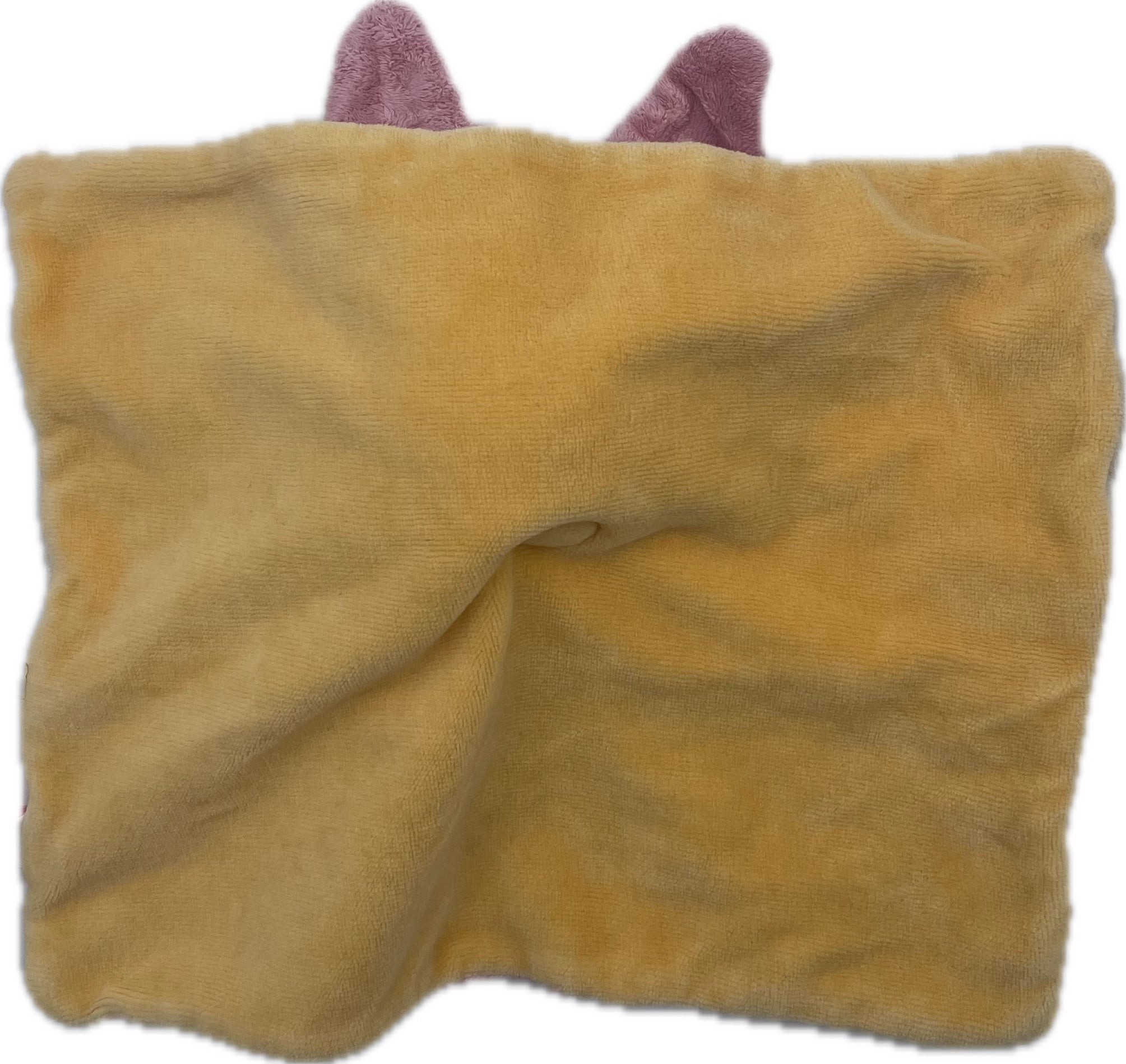 Doudou lapin plat rose orange - Tex Baby