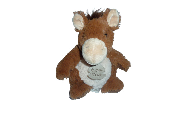 Peluche cheval marron - HO2193 Histoire d'Ours - 19 cm