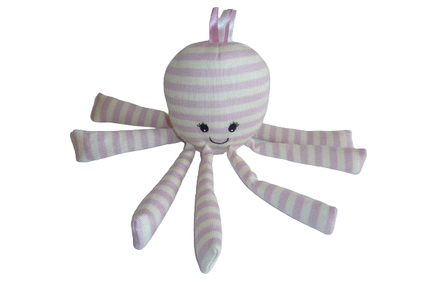 Peluche pieuvre écru rose - Jellycat - 25 cm