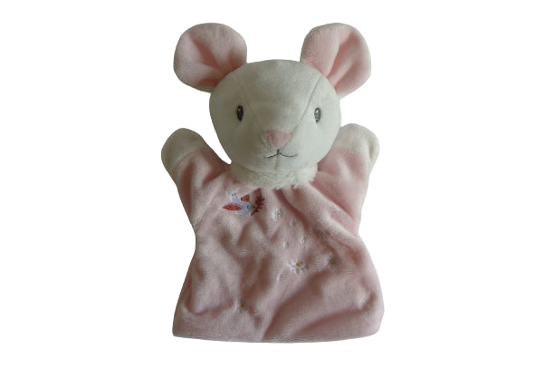 Doudou marionnette souris rose - Tex Baby
