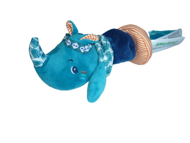 Doudou hochet vibrant rhinocéros Marius - Lilliputiens
