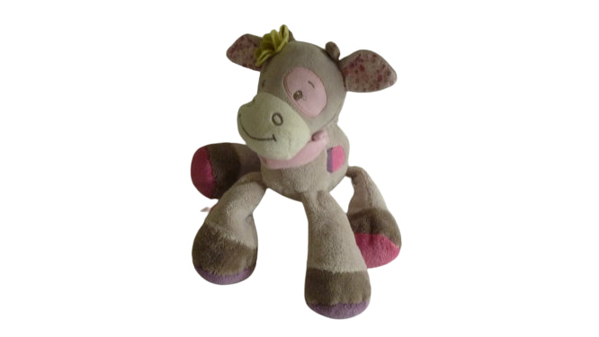Peluche vache multicolore - Manon et Alizée - Nattou - 30 cm