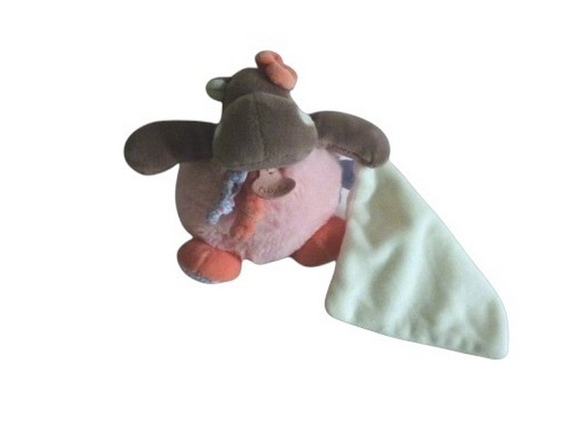 Peluche hippopotame Zoé avec mouchoir - BN0555 Baby'Nat