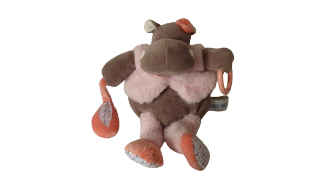 Peluche éveil - hippopotame Zoé - marron - BN0557 Baby'Nat - 26 cm