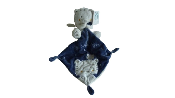 Peluche tigre bleu blanc - mouchoir - Nicotoy Simba Toys
