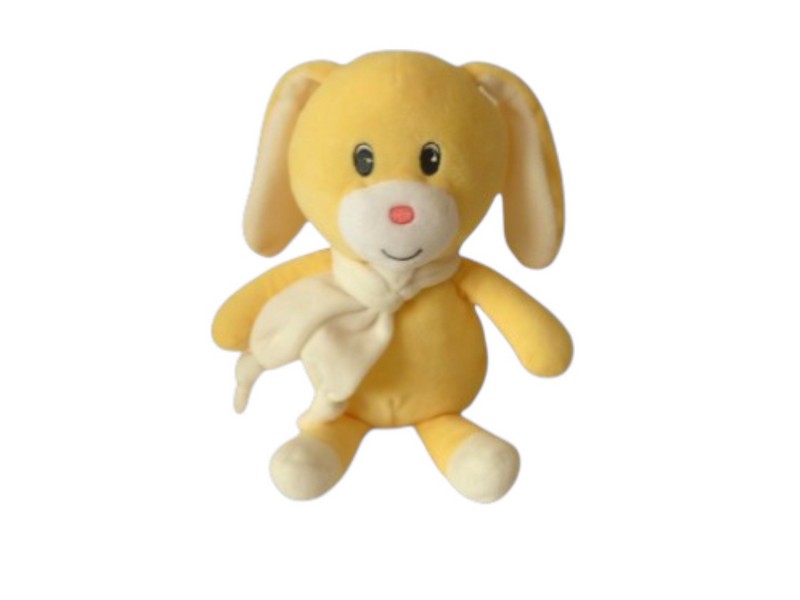 Peluche lapin jaune blanc - Gipsy - 27 cm