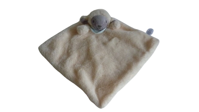 Doudou mouton plat écru gris Tex Baby