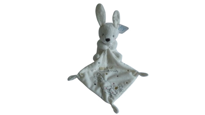 Peluche lapin blanc- mouchoir - Nicotoy Simba Toys