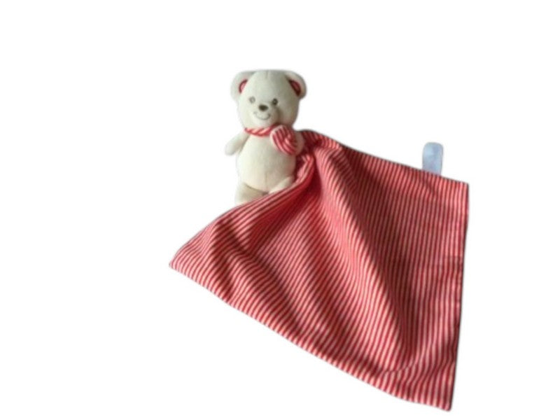 Doudou ours avec mouchoir rouge - Shima
