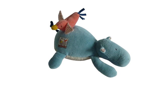 Peluche hippopotame musicale Les Papoum Moulin Roty