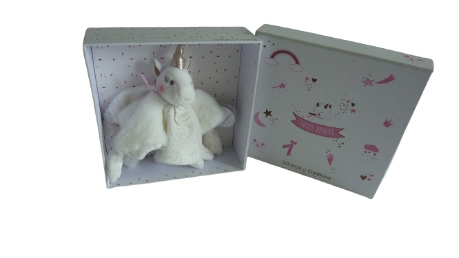 Doudou licorne Lucie plat DC3275 Doudou et Compagnie