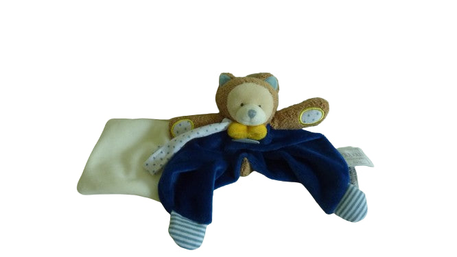 Doudou ours plat attache sucette DC3113 Doudou et Compagnie