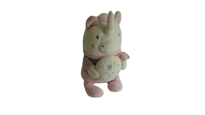 Peluche musicale licorne rose - Mots d'Enfants - 23 cm