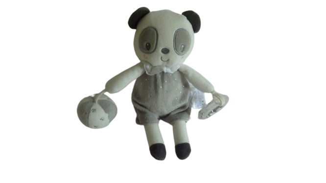 Peluche éveil panda - Mots d'Enfants - 26 cm
