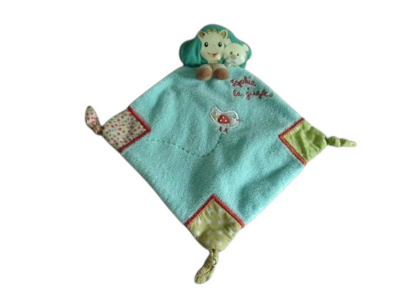 Doudou Sophie la Girafe plat bleu - Vulli