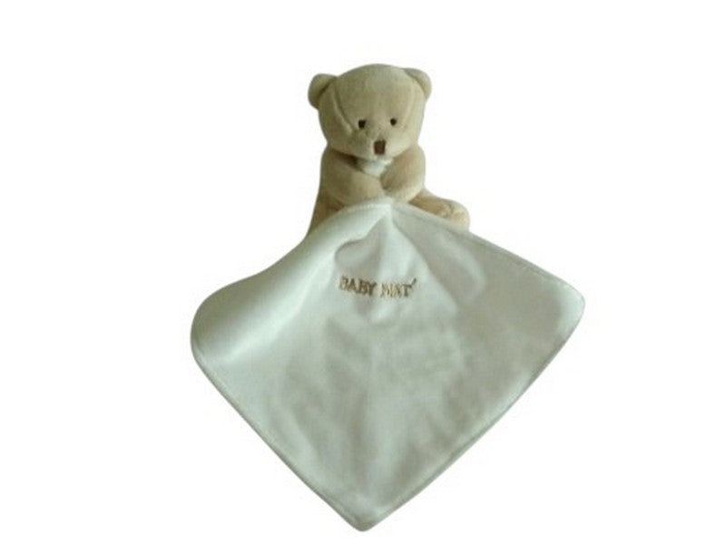 Peluche ours avec mouchoir blanc - Naturel - BN3520 Baby'Nat