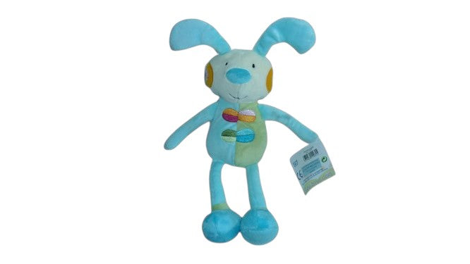 Peluche éveil lapin bleu - Bawi - 29 cm