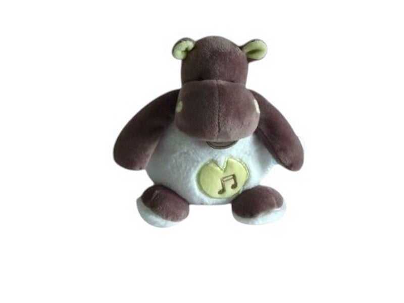 Peluche musicale hippopotame Bazile - Baby'Nat - 19 cm