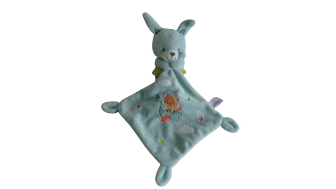 Peluche lapin mouchoir Pommette