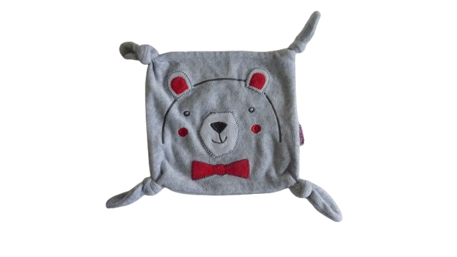 Doudou ours carré plat Pommette