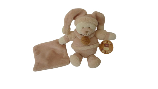 Doudou ours mouchoir Douceur Macaron Doudou et Compagnie