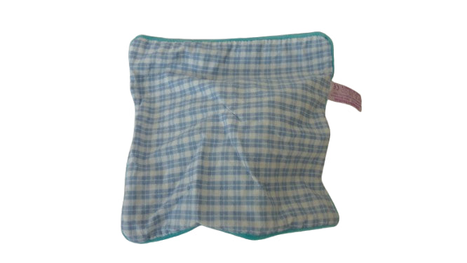 Doudou canard bleu turquoise - plat - Maïlou