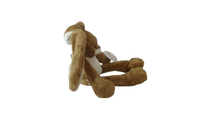 Peluche lapin - blanc marron foncé - Bunny Friend - 28 cm