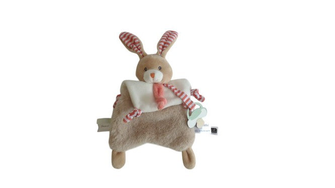 Doudou lapin plat marron clair - DC4111AB P'tit Bisou