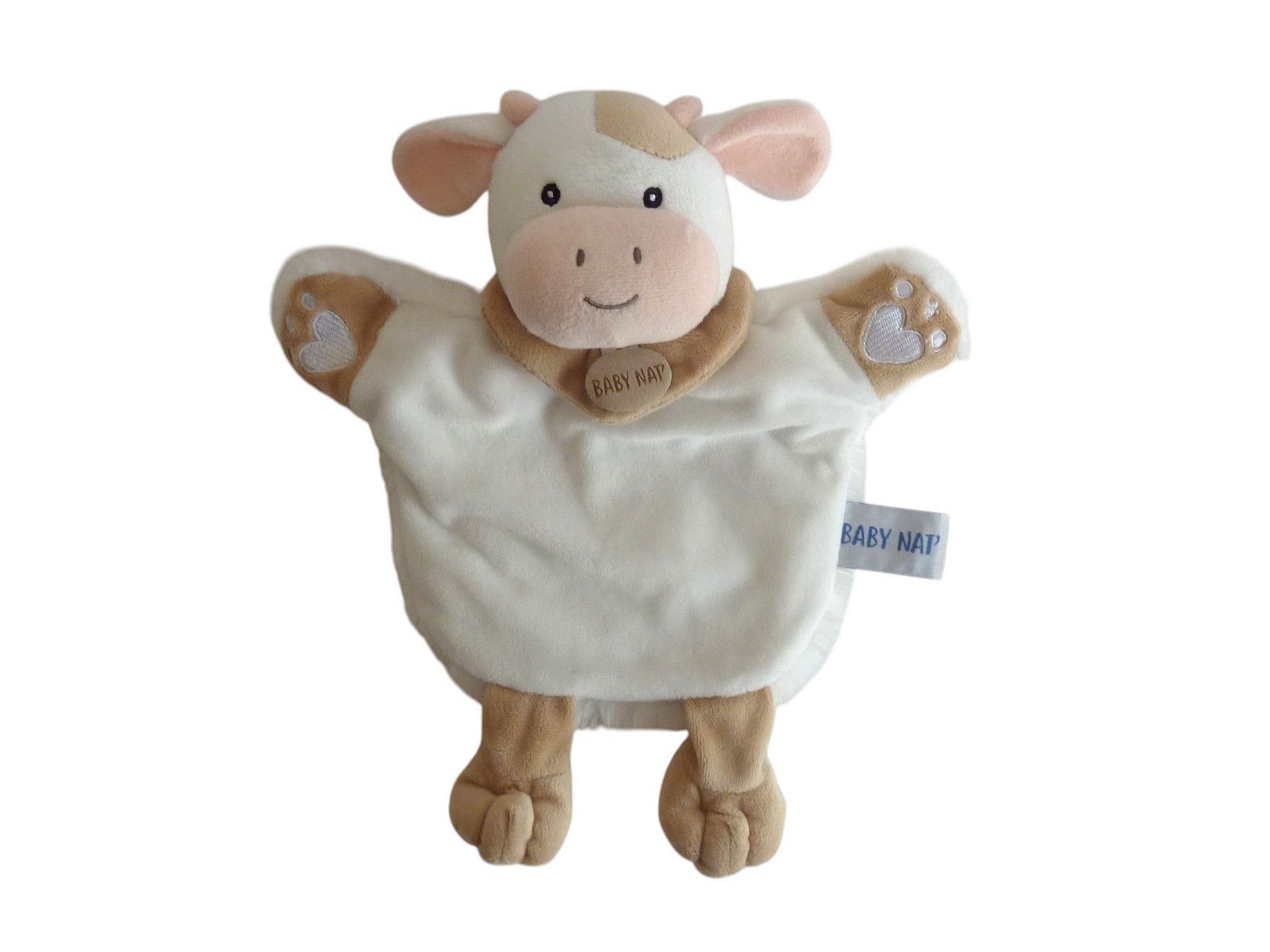Doudou vache marionnette - Ferme - BN0462 Baby'Nat
