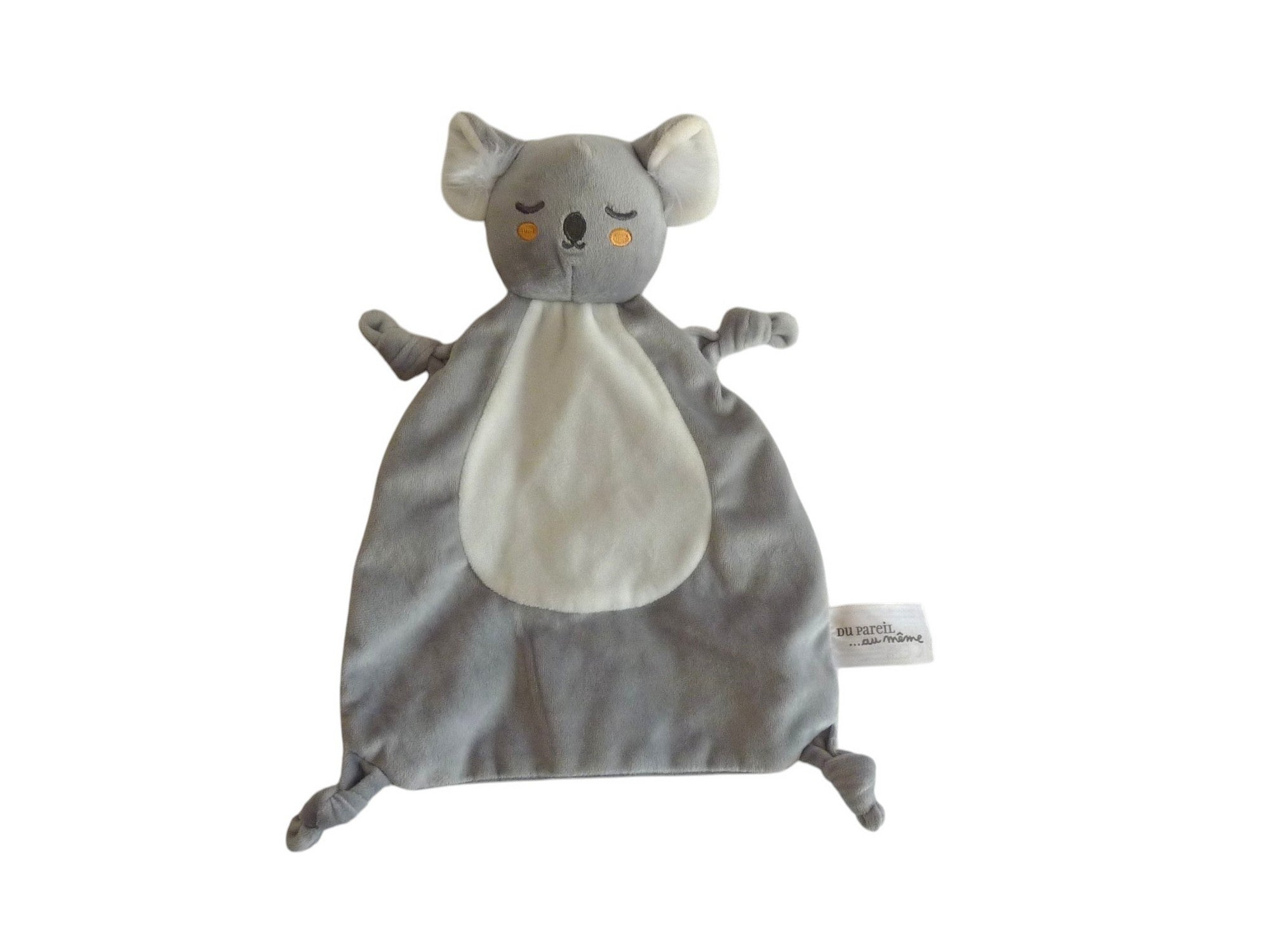 Doudou koala plat gris blanc - DPAM