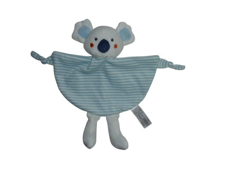 Doudou koala plat blanc bleu - Tomkids