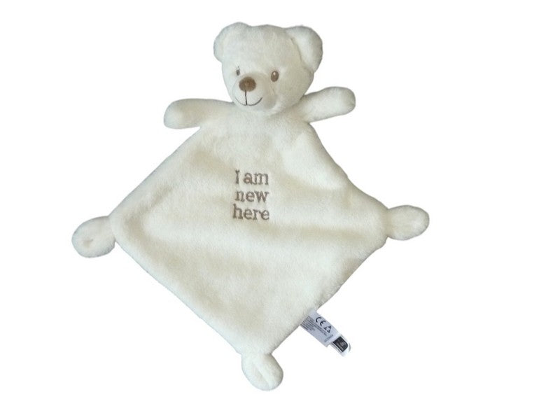 Doudou ours plat blanc - Nicotoy Simba toys - 33 cm