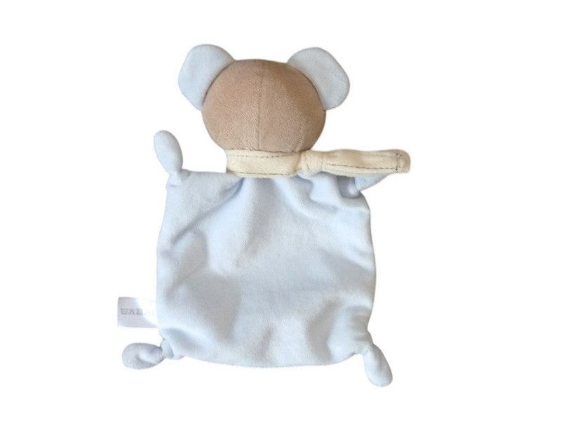 Doudou ours plat marron bleu - Nicotoy Simba Toys - 22 cm