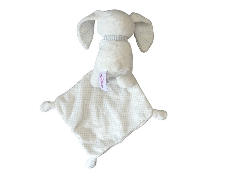 Peluche lapin mouchoir blanc - Pommette 16 cm