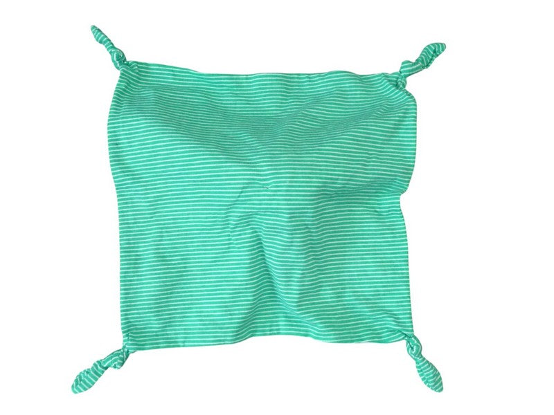 Doudou ours plat vert rayures blanches - Orchestra