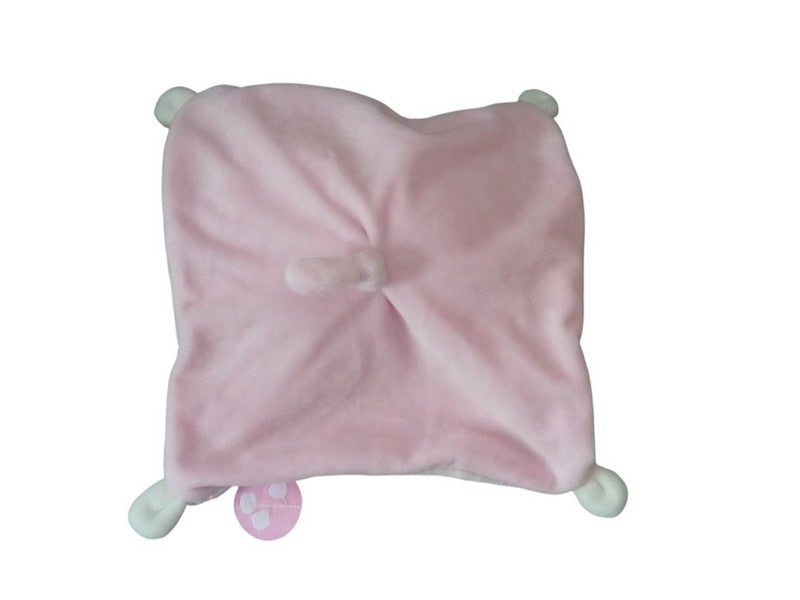 Doudou lapin plat rose blanc - Collection Les Toudoux BN0271 - Baby'Nat