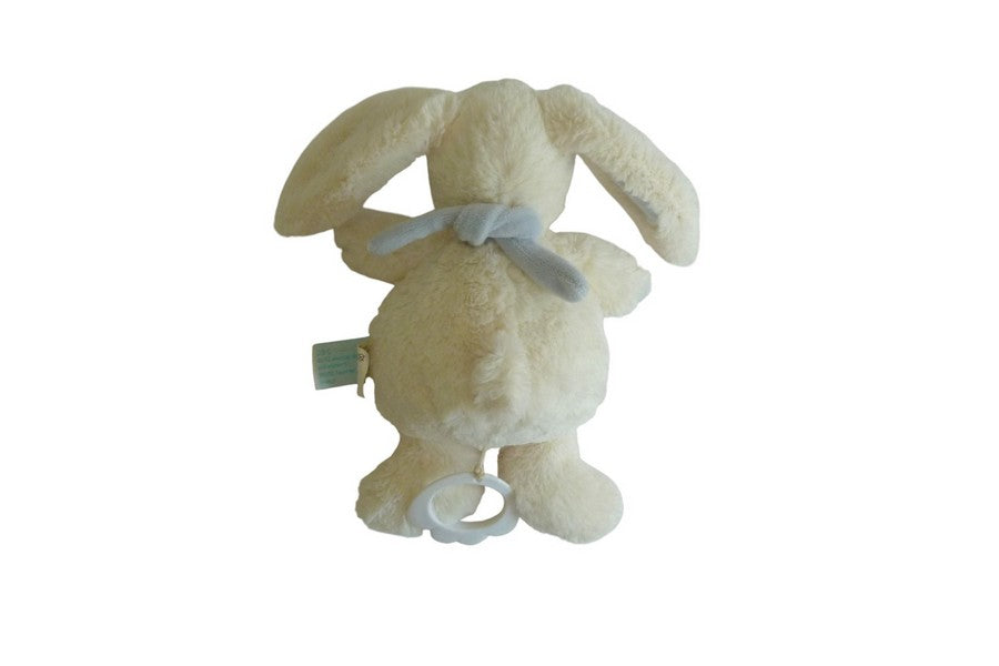 Peluche lapin musicale écru bleu - Les Câlins - Baby'Nat BN661