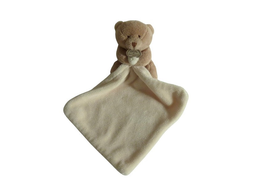 Peluche ours avec mouchoir marron beige - Doudou et Compagnie