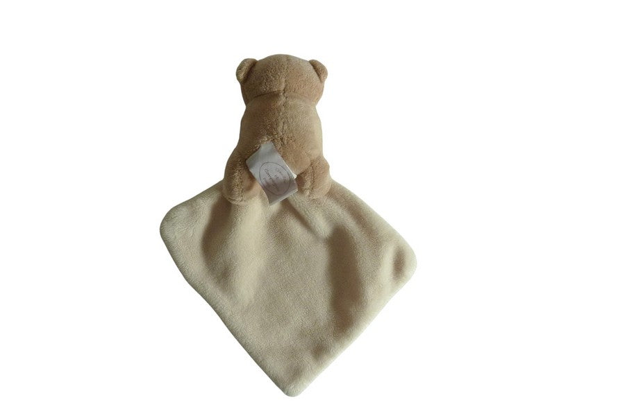 Peluche ours avec mouchoir marron beige - Doudou et Compagnie