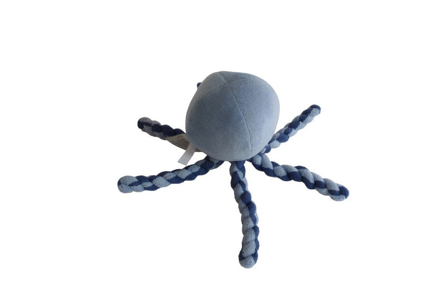 Peluche pieuvre bleu - Nattou - 18 cm